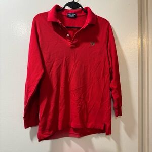 Fred Perry Men’s Vibrant Red Polo Long Sleeves Size M